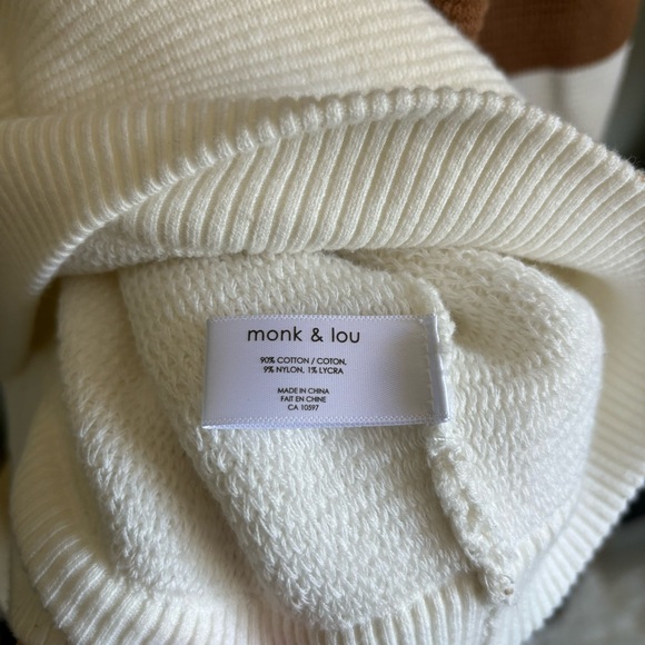 MONK & LOU 1/4 Zip Sweater, Size M - Picture 8 of 8